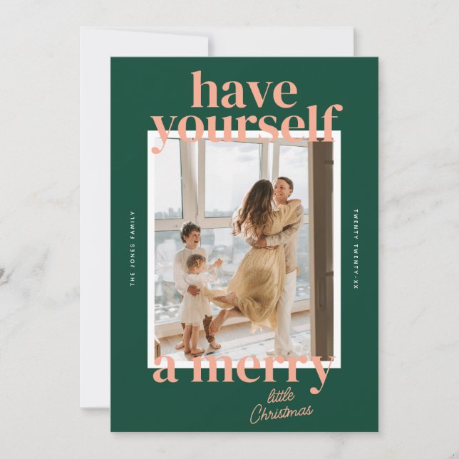 Cartes Pour Fêtes Annuelles Bold Ayez-vous un joyeux petit Noël photo (Devant)