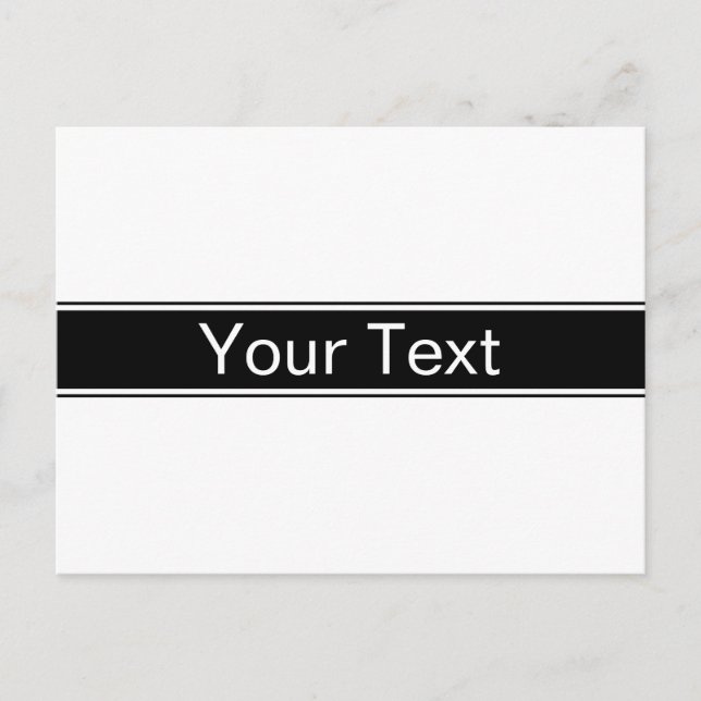 Cartes Pour Fêtes Annuelles Bold Black & White Stripe Editable Text (Devant)
