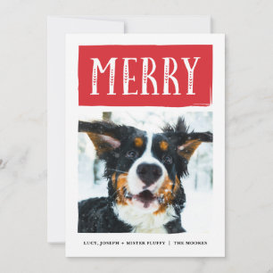 Cartes Pour Fêtes Annuelles Bold Quilted Merry Christmas