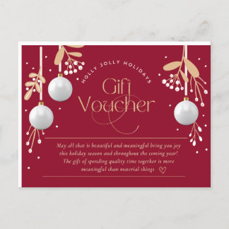 Cartes Pour Fêtes Annuelles Bon cadeau de vacances