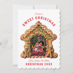 Cartes Pour Fêtes Annuelles Bon Noël   Photo de la maison de pain d'épice