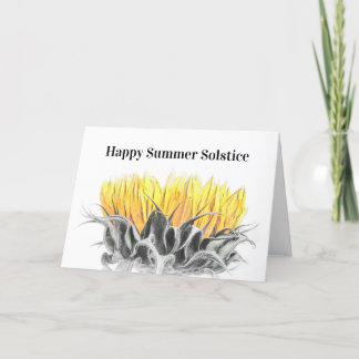 Cartes Pour Fêtes Annuelles Bon Solstice d'été tournesol