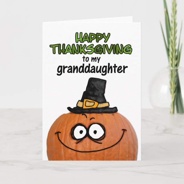 Cartes Pour Fêtes Annuelles Bon thanksgiving à ma petite-fille (Devant)
