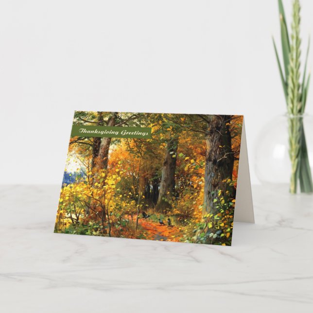 Cartes Pour Fêtes Annuelles Bon thanksgiving. Art (Devant)
