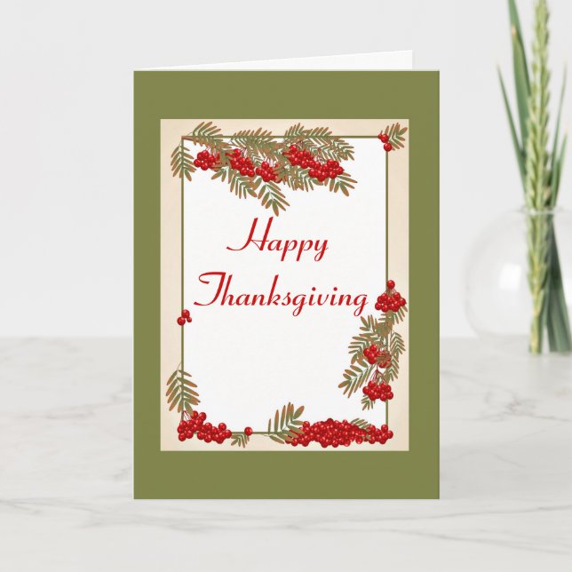 Cartes Pour Fêtes Annuelles Bon thanksgiving avec texte personnalisé rowan (Devant)