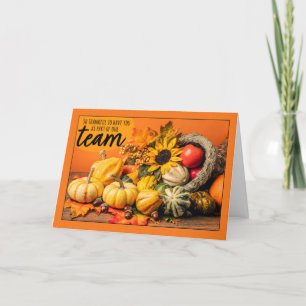 Cartes Pour Fêtes Annuelles Bon thanksgiving Business Merci Membre de l'équipe