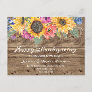 Cartes Pour Fêtes Annuelles Bon thanksgiving   Changement d'adresse