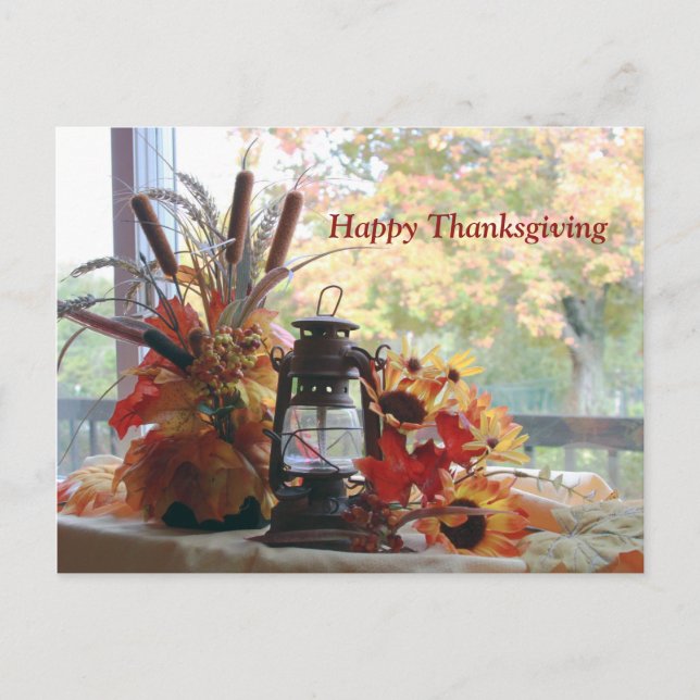 Cartes Pour Fêtes Annuelles Bon thanksgiving Couleurs automnales Arbres d'auto (Devant)