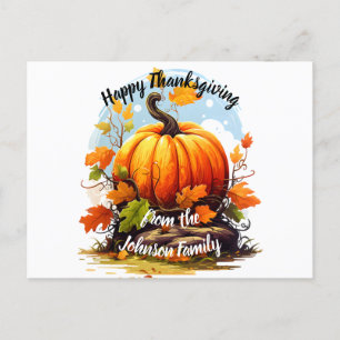 Cartes Pour Fêtes Annuelles Bon thanksgiving couleurs automnales citrouille