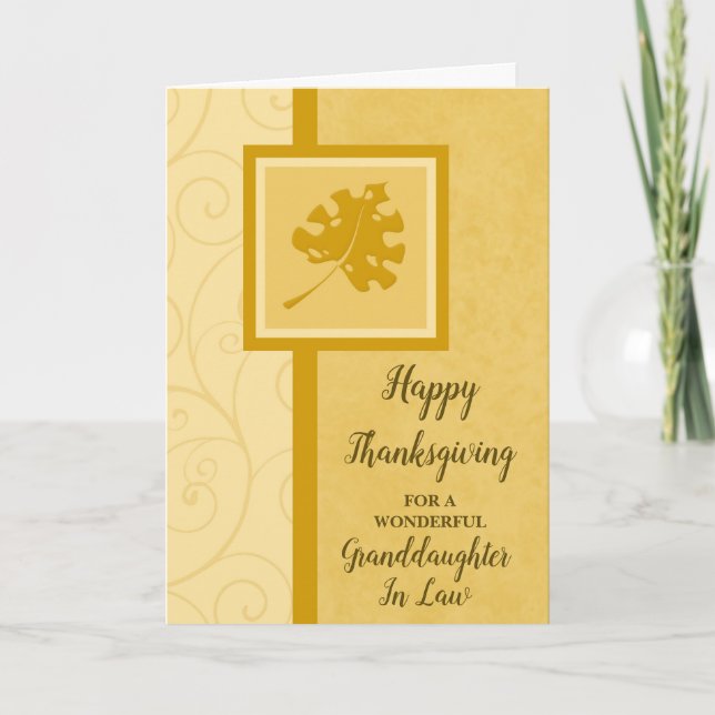Cartes Pour Fêtes Annuelles Bon thanksgiving d'automne Grandgirl en droit (Devant)