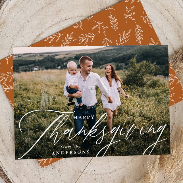 Cartes Pour Fêtes Annuelles Bon thanksgiving de calligraphie moderne (Créateur téléchargé)