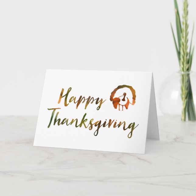 Cartes Pour Fêtes Annuelles Bon thanksgiving (feux de dinde de bokeh) (Devant)