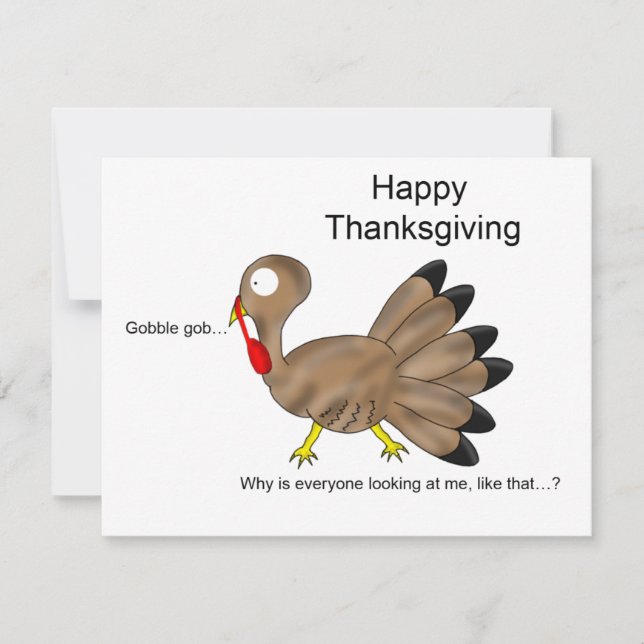 Cartes Pour Fêtes Annuelles bon thanksgiving Gobble Gob... (Devant)