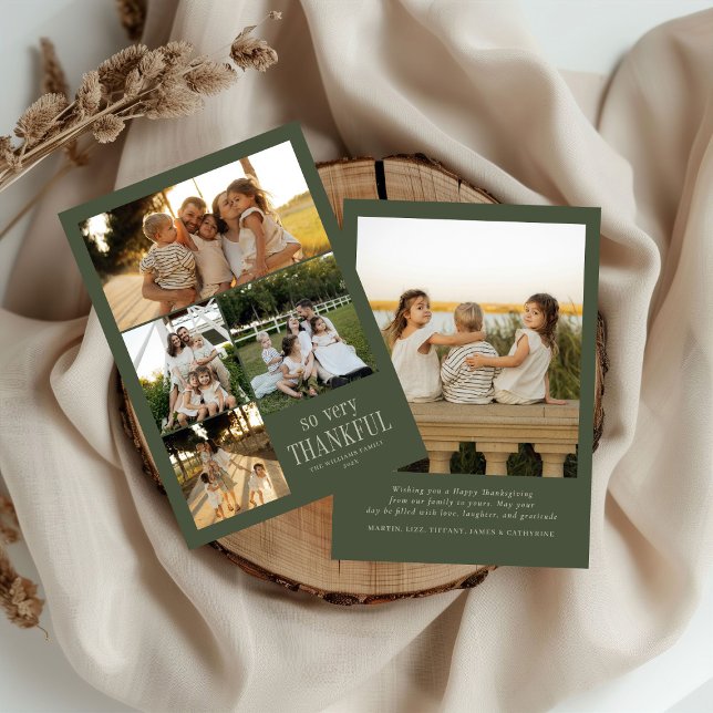 Cartes Pour Fêtes Annuelles Bon thanksgiving minimal de photos très Merci (Créateur téléchargé)