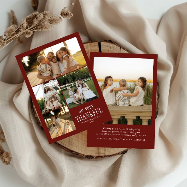 Cartes Pour Fêtes Annuelles Bon thanksgiving minimal de photos très Merci (Créateur téléchargé)