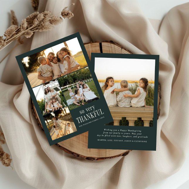 Cartes Pour Fêtes Annuelles Bon thanksgiving minimal de photos très Merci (Créateur téléchargé)