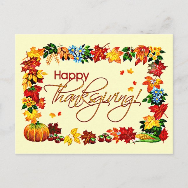 Cartes Pour Fêtes Annuelles BON THANKSGIVING par SHARON SHARPE (Devant)