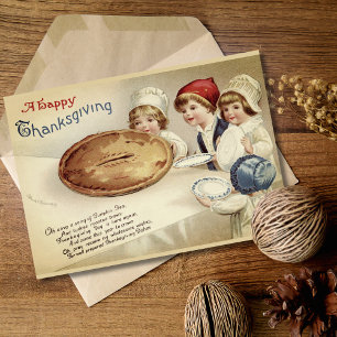 Cartes Pour Fêtes Annuelles Bon thanksgiving personnalisé vintage
