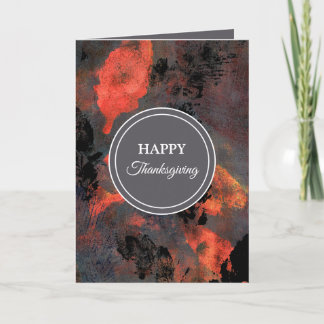 Cartes Pour Fêtes Annuelles Bon thanksgiving rustique noir feuille