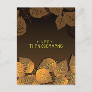 Cartes Pour Fêtes Annuelles Bon thanksgiving salutations avec feuilles d'autom