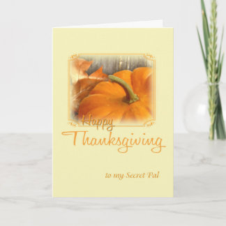 Cartes Pour Fêtes Annuelles Bon thanksgiving Secret Pal