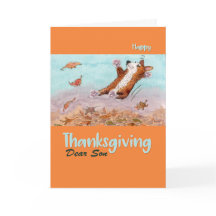 Bon thanksgiving Son, Chien Corgi en automne