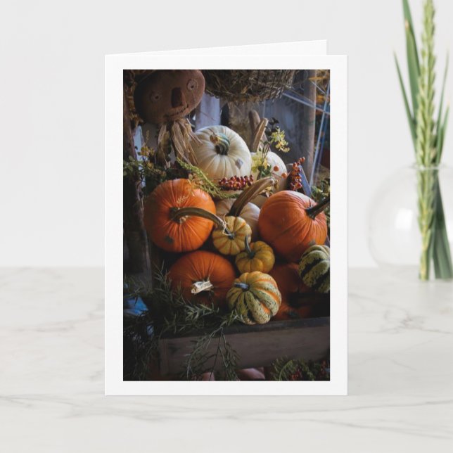 CARTES POUR FÊTES ANNUELLES BON THANKSGIVING SUR LES KILOMÈTRES (Devant)