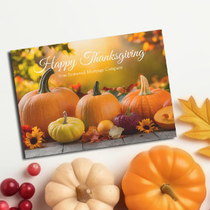 Cartes Pour Fêtes Annuelles Bon thanksgiving sur mesure Entreprise Citrouilles