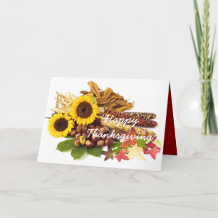 Cartes Pour Fêtes Annuelles Bon thanksgiving tournesol