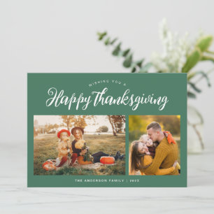 Cartes Pour Fêtes Annuelles Bon thanksgiving vert tendance