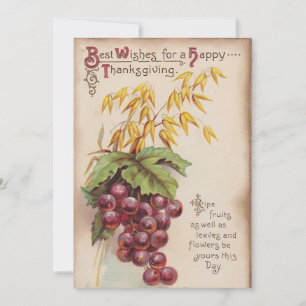 Cartes Pour Fêtes Annuelles Bon thanksgiving vintage