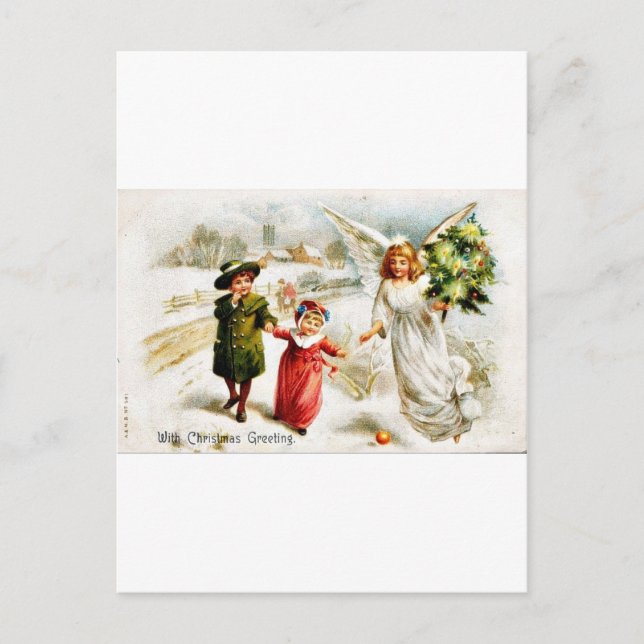 Cartes Pour Fêtes Annuelles Bon vieux Noël (Devant)