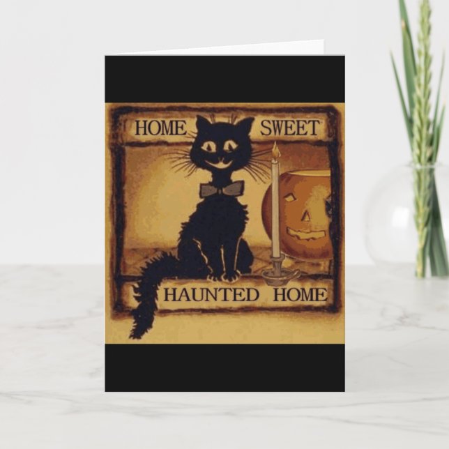 Cartes Pour Fêtes Annuelles Bonbon à la maison hanté à la maison (Devant)