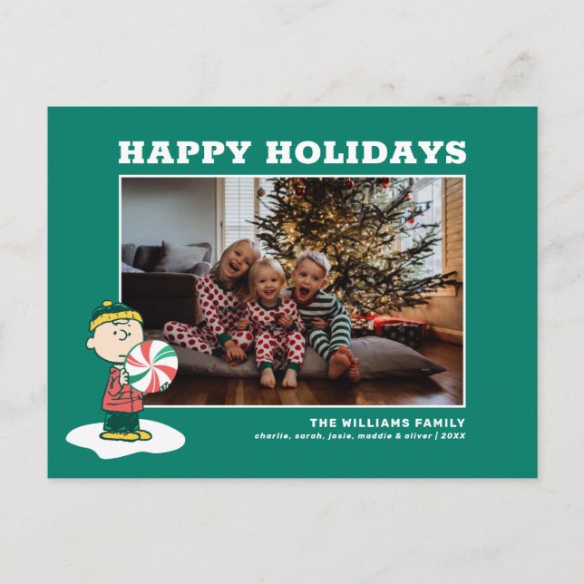 Cartes Pour Fêtes Annuelles Bonbons à la menthe Charlie Brown (Devant)