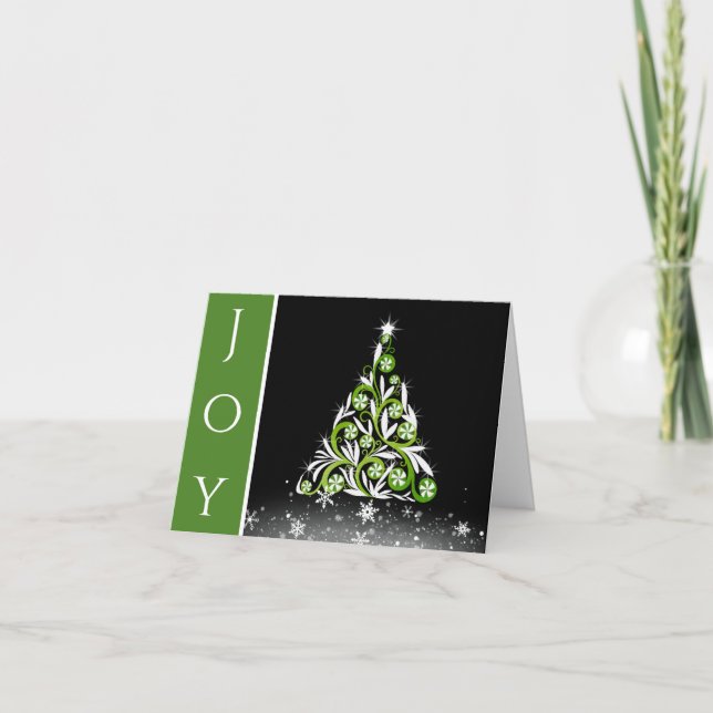 Cartes Pour Fêtes Annuelles Bonbons à la menthe verte d'hiver Fantastique arbr (Devant)