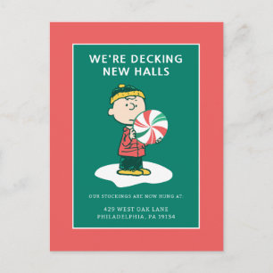 Cartes Pour Fêtes Annuelles Bonbons au poivre de Charlie Brown