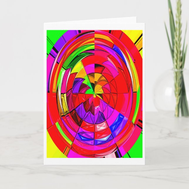 Cartes Pour Fêtes Annuelles Bonbons de l'espace rouge (Devant)
