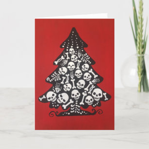 Cartes Pour Fêtes Annuelles Bone Full Éffrayant Holiday Card