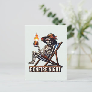Cartes Pour Fêtes Annuelles Bonfire Night - Beach Camping