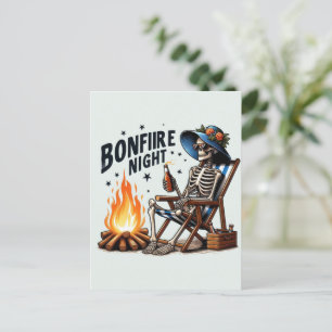 Cartes Pour Fêtes Annuelles Bonfire Night - Beach Camping (2)