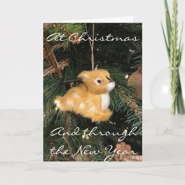 CARTES POUR FÊTES ANNUELLES **BONHEUR ET JOIE** À NOËL (Devant)