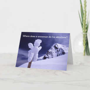 Cartes Pour Fêtes Annuelles Bonhomme de neige