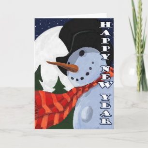 CARTES POUR FÊTES ANNUELLES BONHOMME DE NEIGE