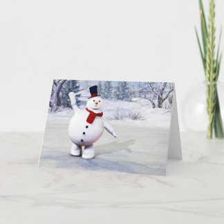 Cartes Pour Fêtes Annuelles Bonhomme de neige