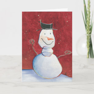 Cartes Pour Fêtes Annuelles Bonhomme de neige