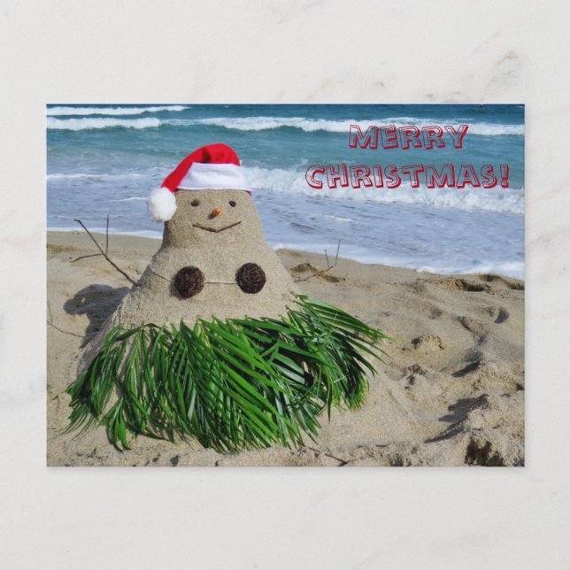 Cartes Pour Fêtes Annuelles Bonhomme de neige de Mele Kalikimaka Sandman de (Devant)