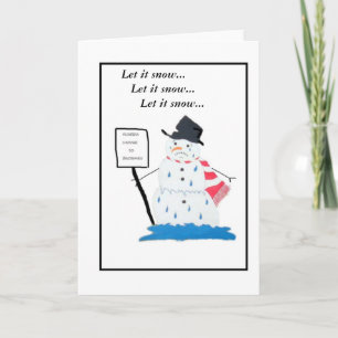 Cartes Pour Fêtes Annuelles Bonhomme de neige en Floride
