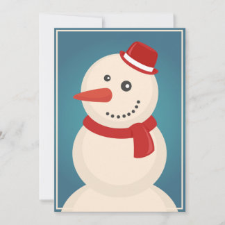 Cartes Pour Fêtes Annuelles Bonhomme de neige et renne