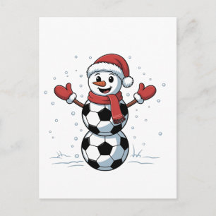 Cartes Pour Fêtes Annuelles Bonhomme de neige Football Noël Père Noël Baseball