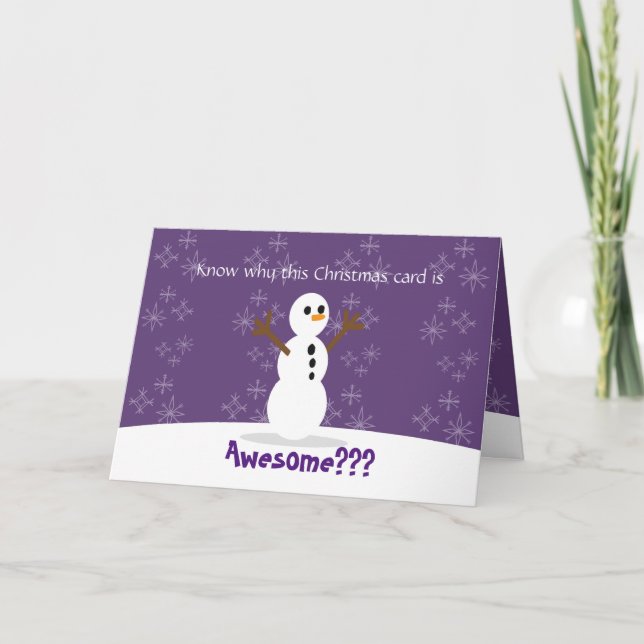 Cartes Pour Fêtes Annuelles Bonhomme de neige frais (Devant)